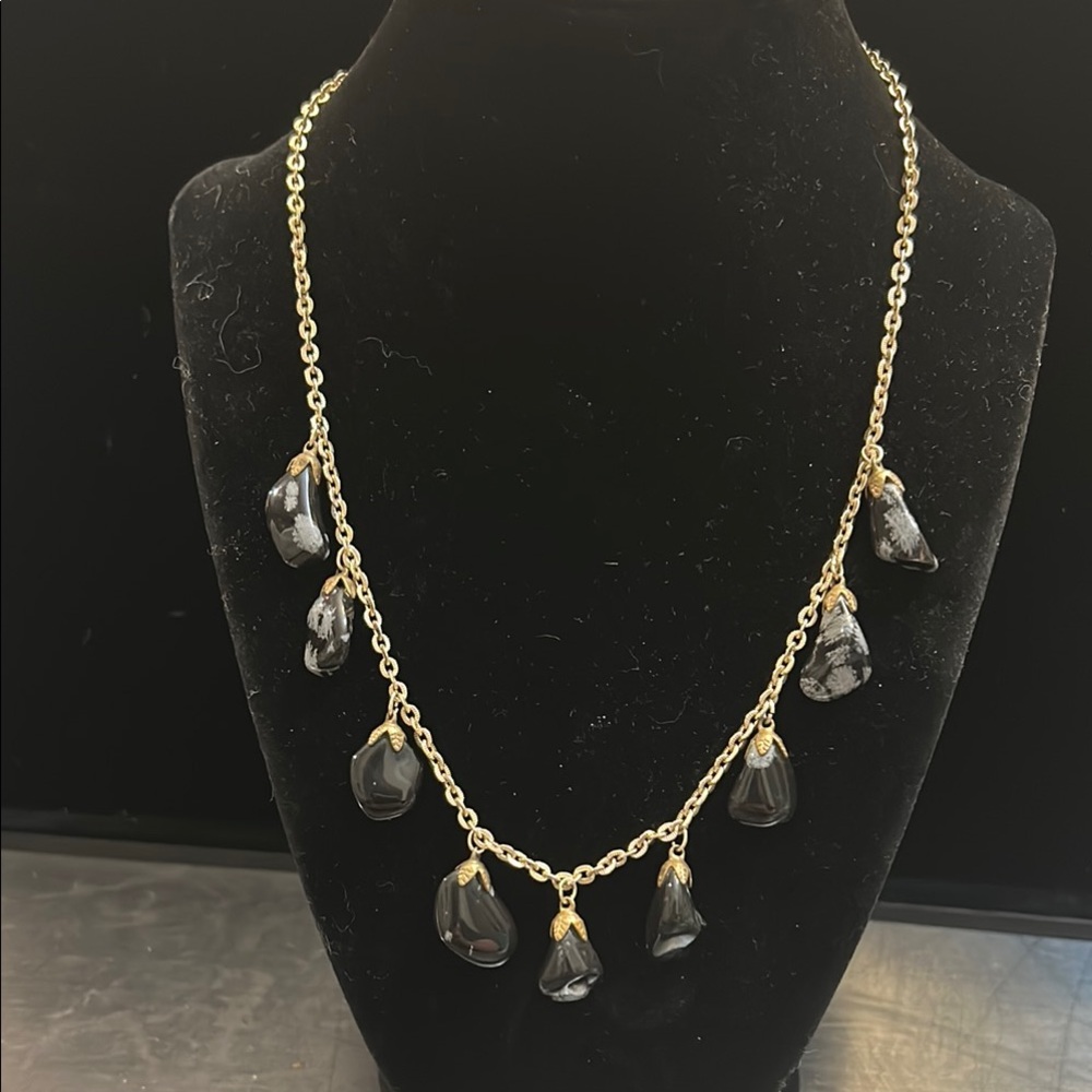 Vintage Gold and Black Necklace